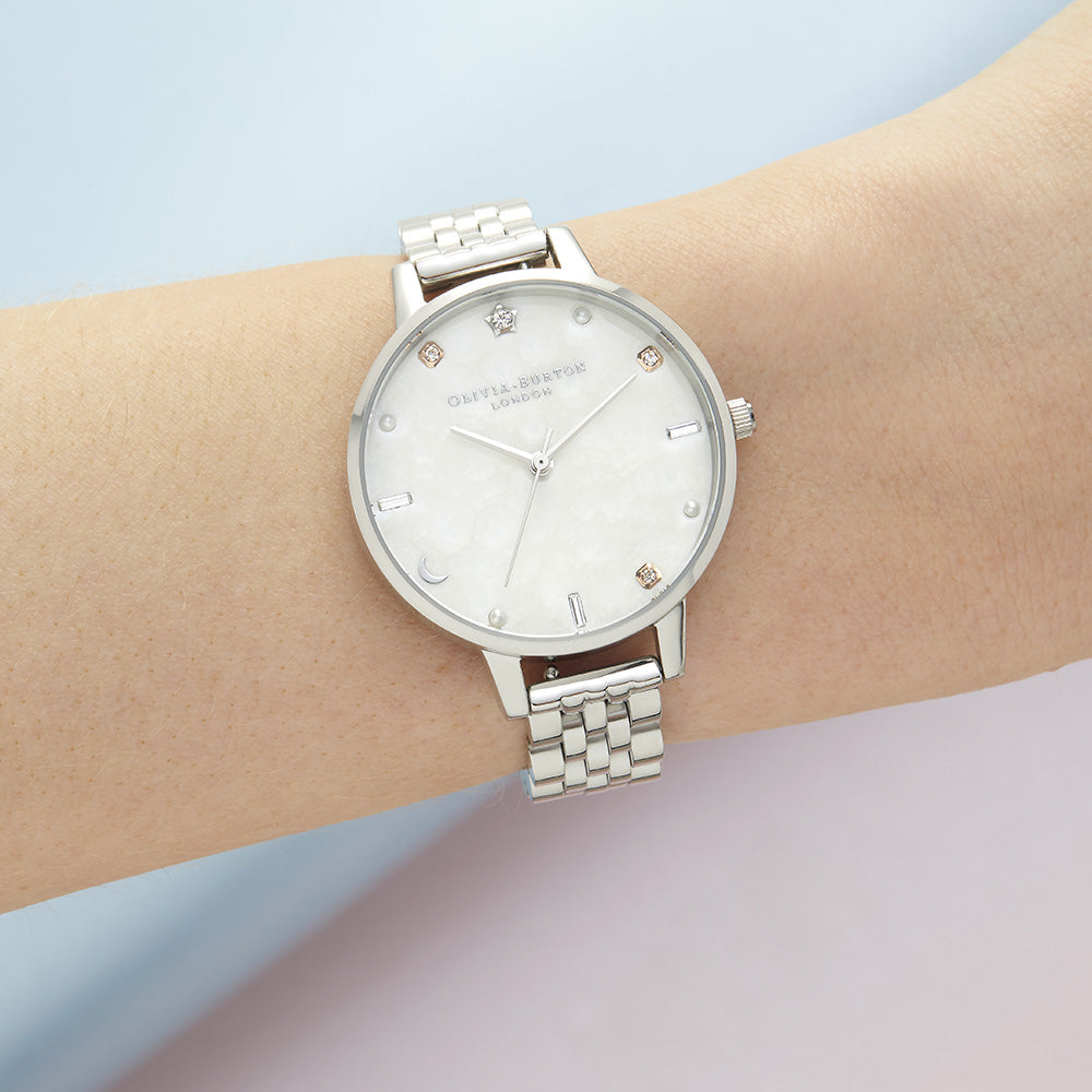 Olivia Burton Celestial Silver Steel Women's Watch - OB16GD30
