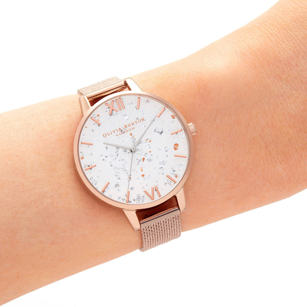 Olivia Burton Celestial Rose Gold Mesh Ladies Watch - OB16GD35