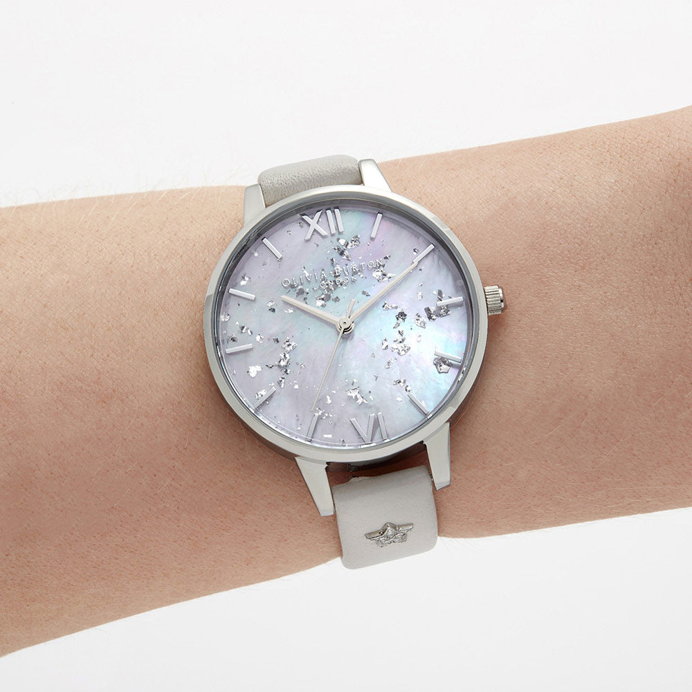 Olivia Burton Celestial Blush Leather with Steel Studs Women's Watch - OB16GD42