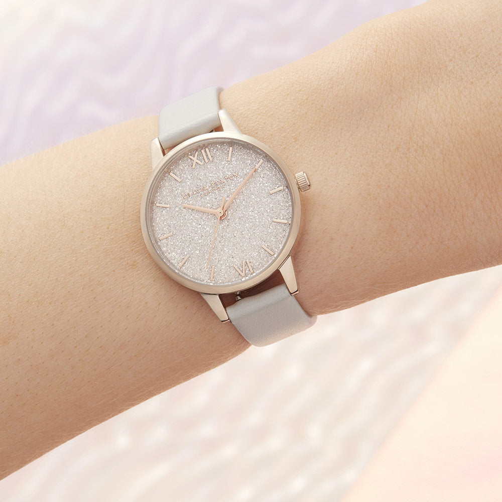 Olivia Burton Glitter Bee Blush Vegan Women's Watch - OB16GD50