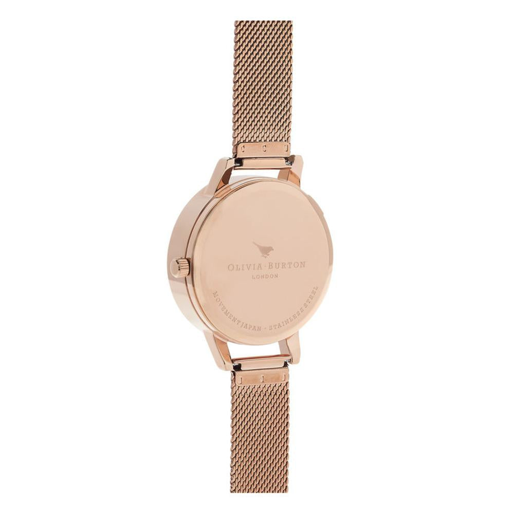 Olivia Burton Watercolour Florals Rose Gold Mesh Ladies Watch - OB16PP40