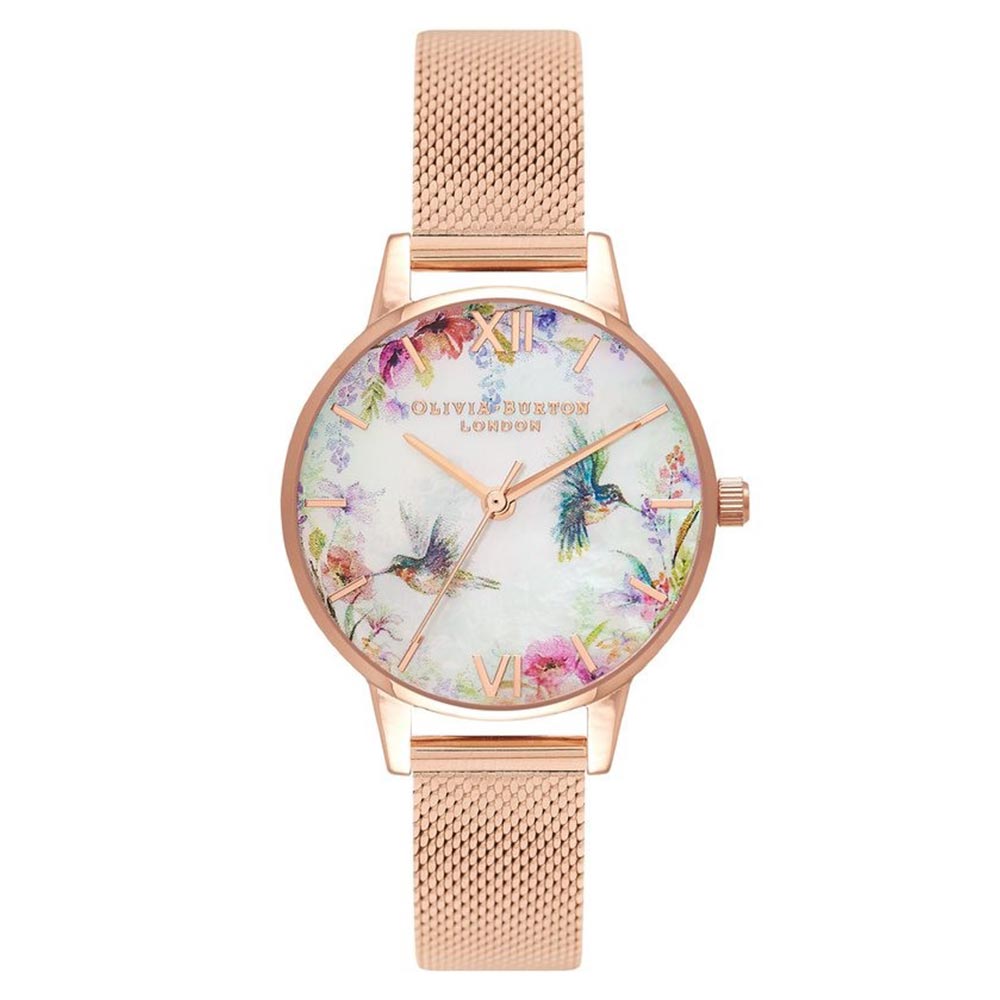Olivia Burton Painterly Prints Pink & Rose Gold Ladies Watch - OB16PP49