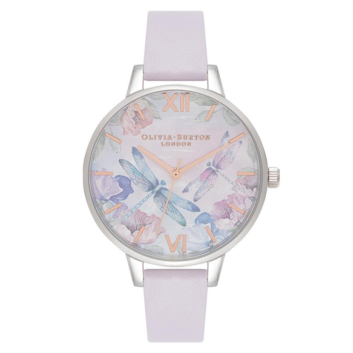 Olivia Burton Dragonfly Thin Case Silver & Parma Violet  display picture 3