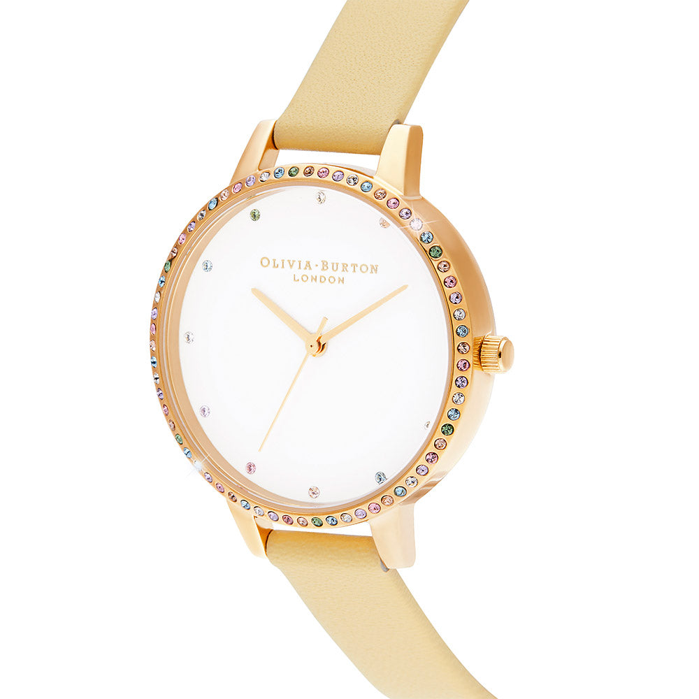 Olivia Burton Rainbow Bezel, Sunshine & Gold Ladies Watch - OB16RB20