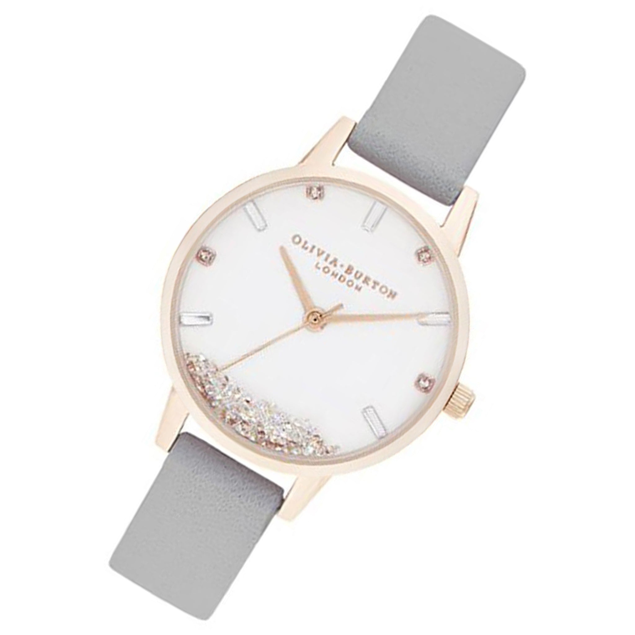 Olivia Burton Grey Leather Women's Watch - OB16SG08