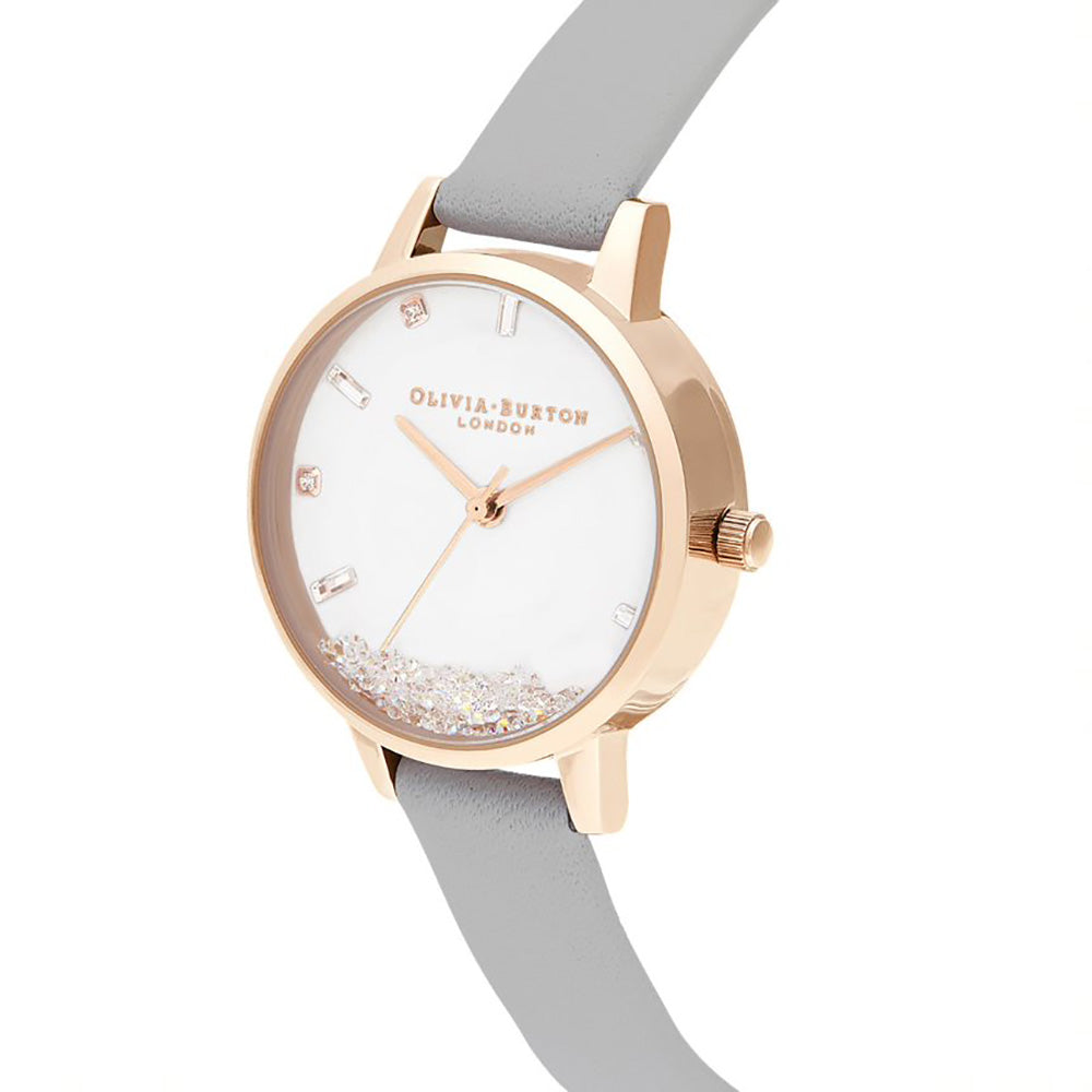 Olivia Burton Grey Leather Women's Watch - OB16SG08