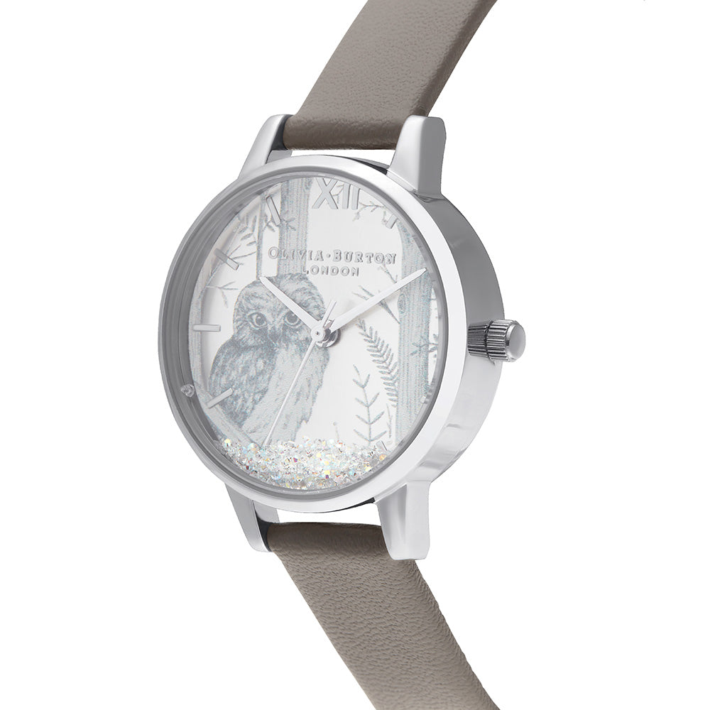 Olivia Burton Snow Globe London Grey Ladies Watch - OB16SG10