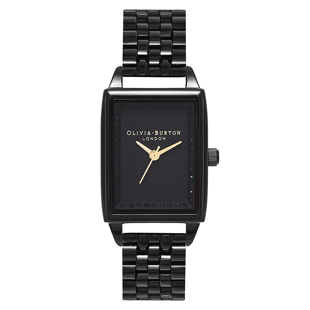 Olivia Burton Classic Sparkle Tank Gloss Black Bracelet Women's Watch - OB16SS35
