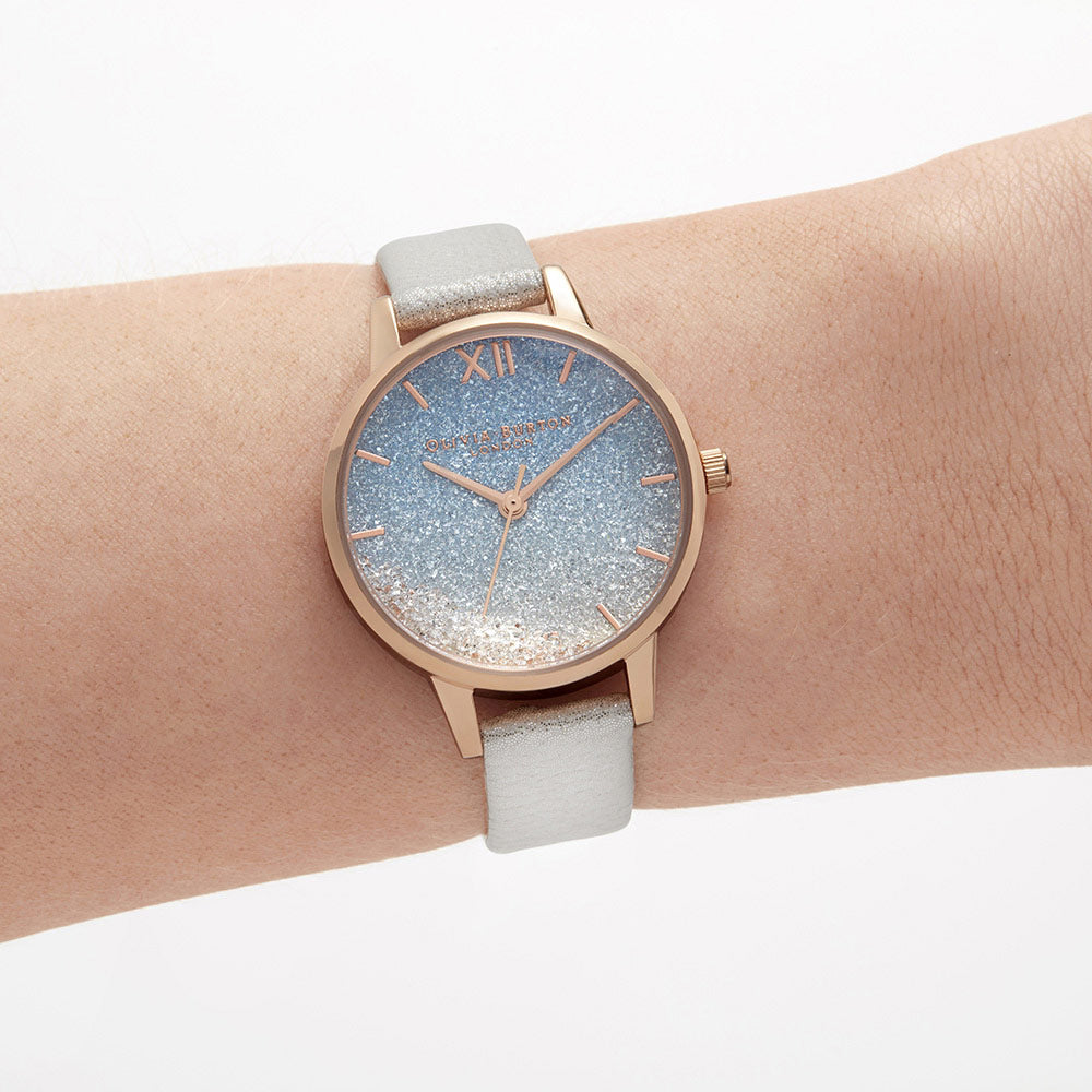 Olivia Burton Under The Sea White Shimmer Leather Women's Watch - OB16US26