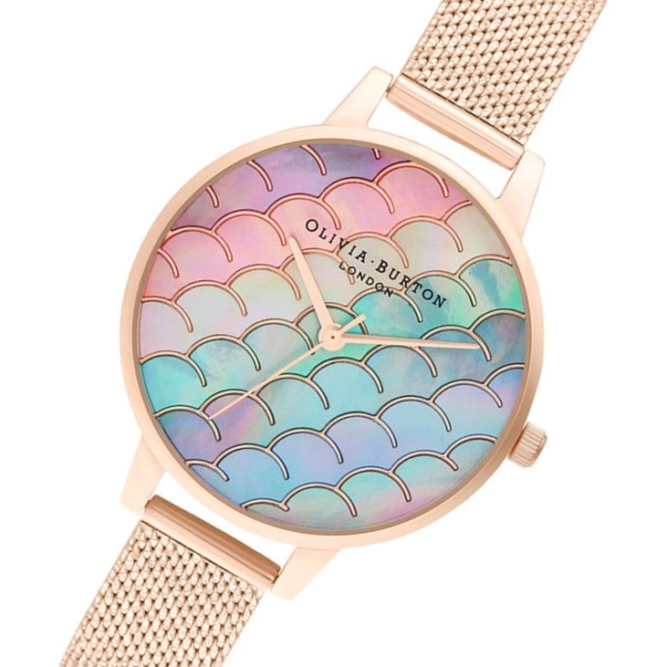 Olivia Burton Under The Sea Rose Gold Mesh Women's Watch - OB16US45