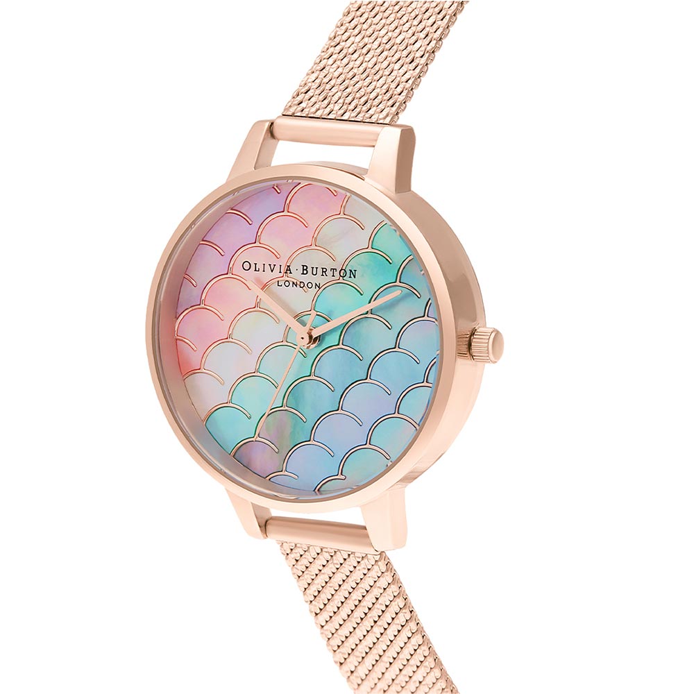 Olivia Burton Under The Sea Rose Gold Mesh Women's Watch - OB16US45