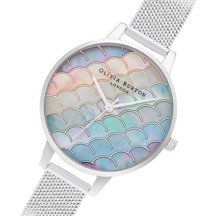 Olivia Burton Under The Sea Silver Mesh Women's Watch - OB16US46