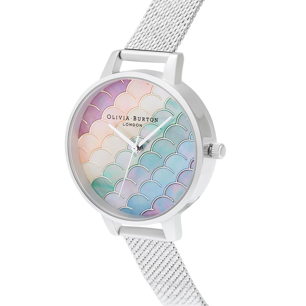Olivia Burton Under The Sea Silver Mesh Women's Watch - OB16US46