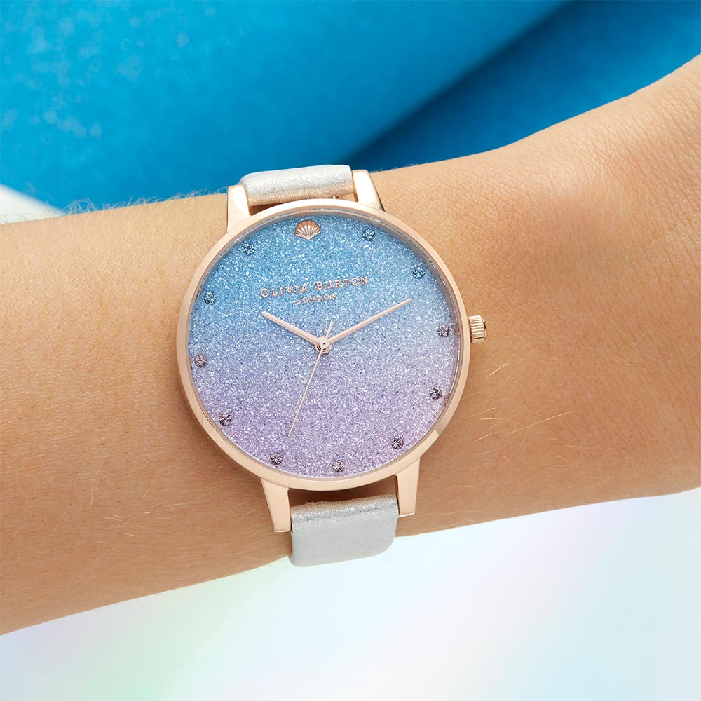 Olivia Burton Under The Sea Shimmer Pearl Leather Women s Watch