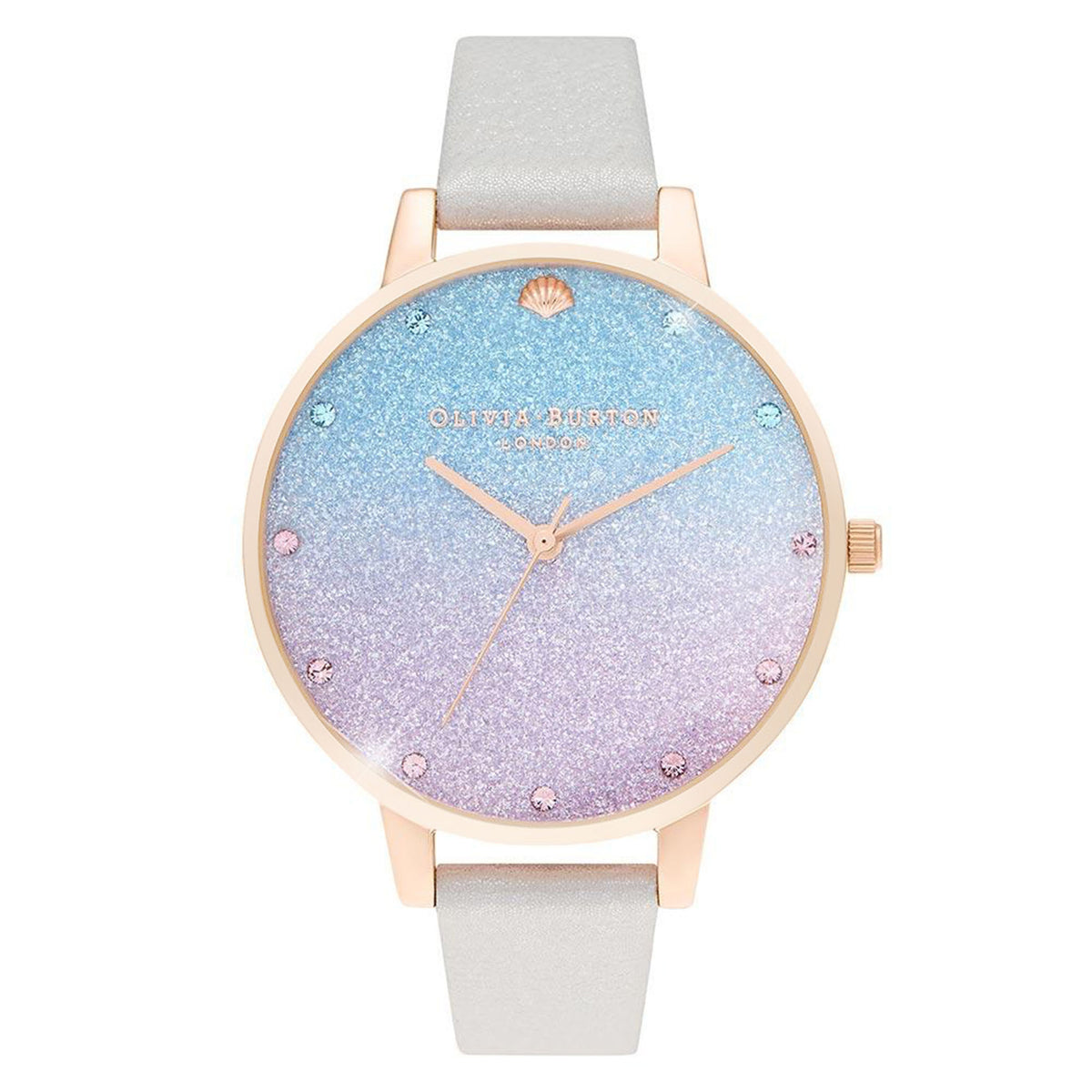 Olivia Burton Under The Sea Glitter Watch With 38mm MultiColored Face Ladies Case Colour - Rose Gold – Watches Of main image 2
