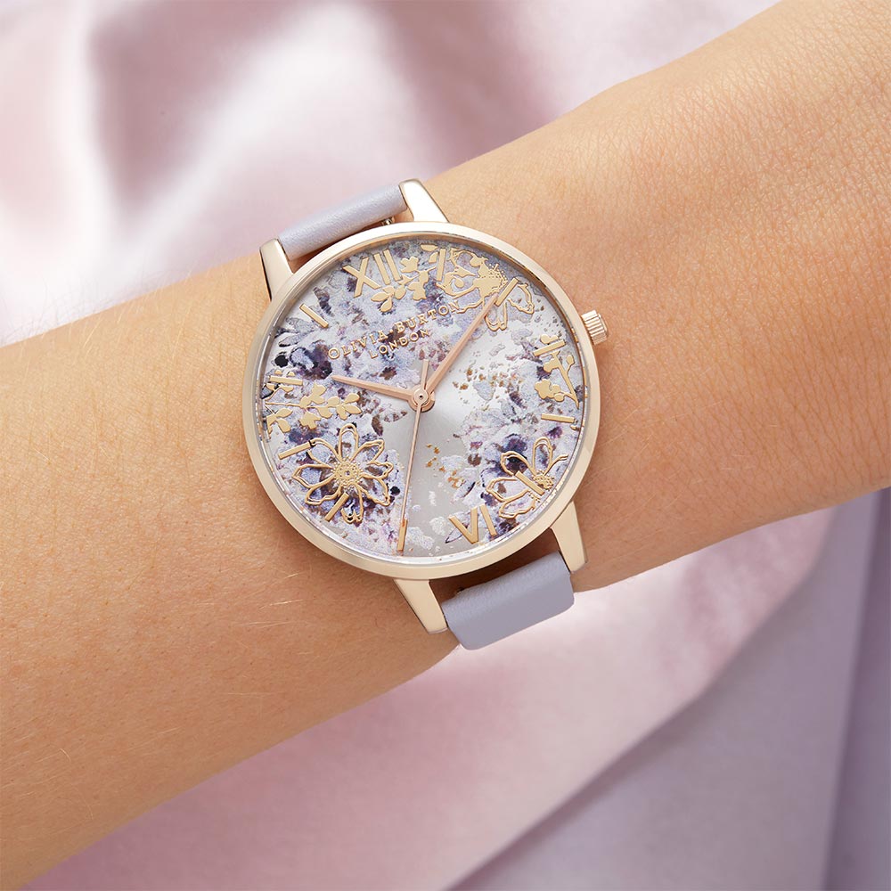 Olivia Burton Abstract Florals Big Dial Women's Watch - OB16VM45