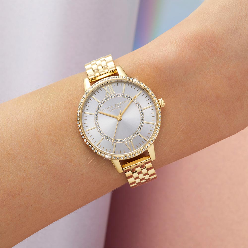 Olivia Burton Wonderland Blush Demi Dial Gold Women's Watch - OB16WD90