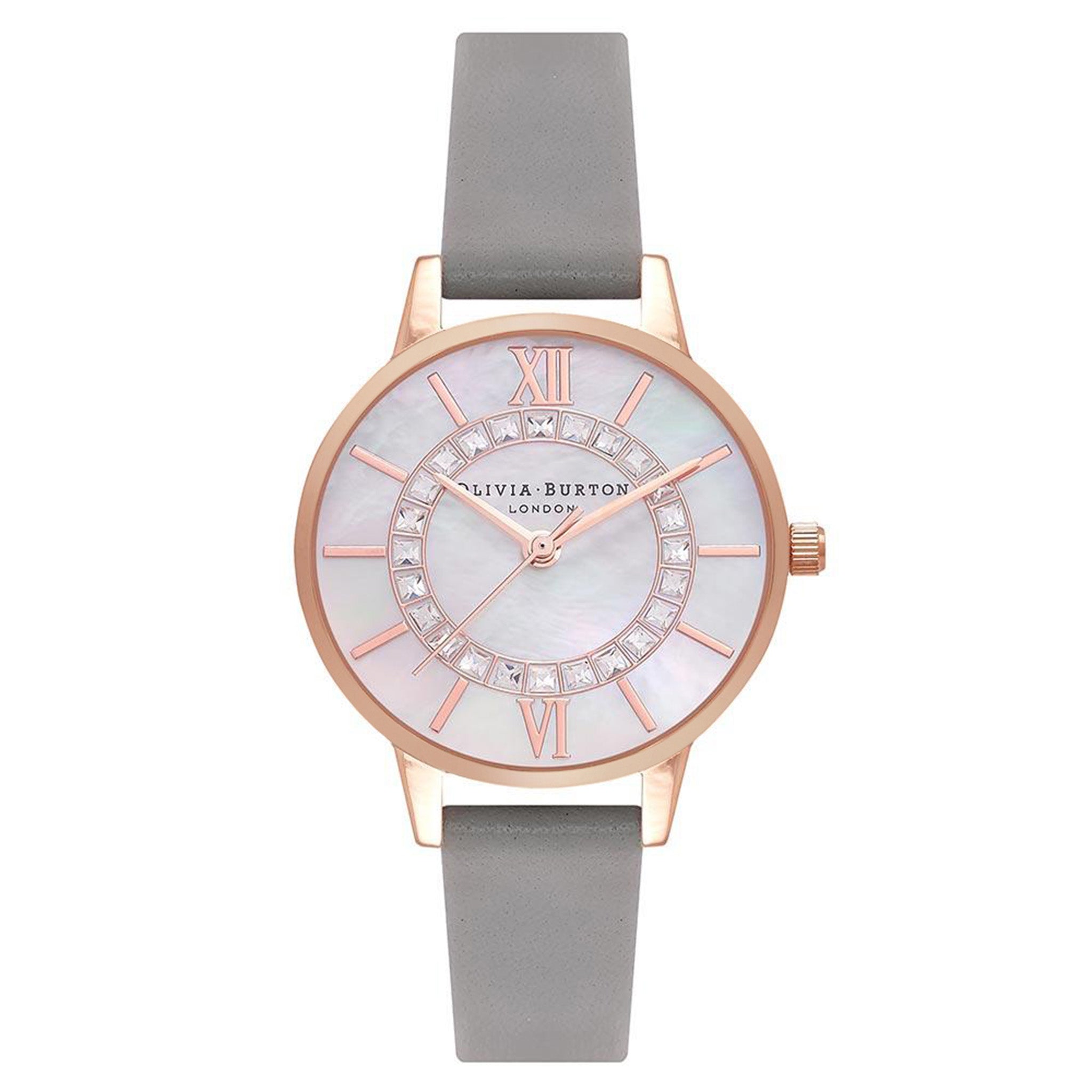 Olivia Burton Sparkle Wonderland Midi Grey & Rose Gold Women's Watch - OB16WD92
