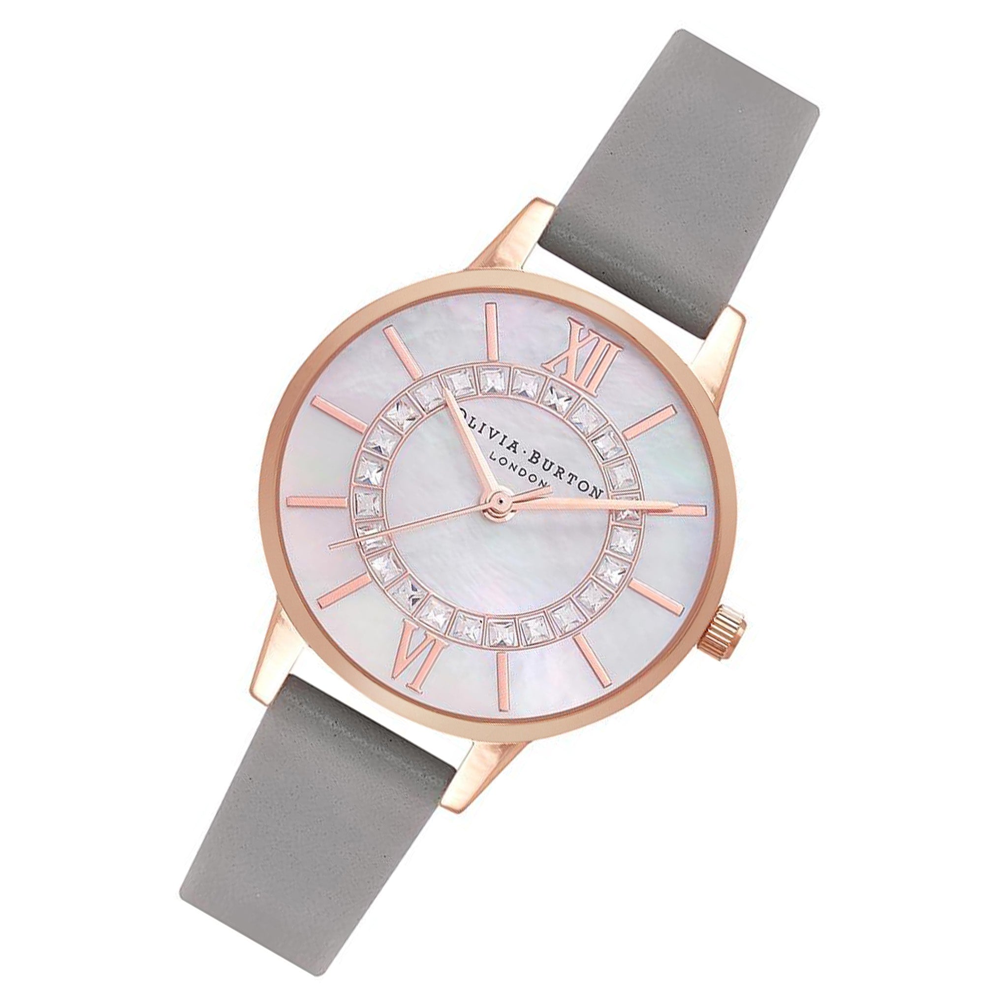 Olivia Burton Sparkle Wonderland Midi Grey & Rose Gold Women's Watch - OB16WD92