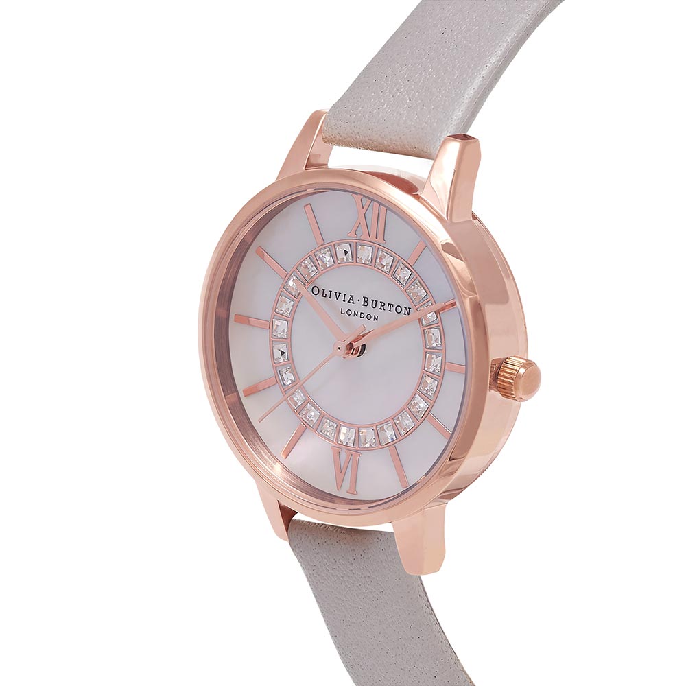Olivia Burton Sparkle Wonderland Midi Grey & Rose Gold Women's Watch - OB16WD92