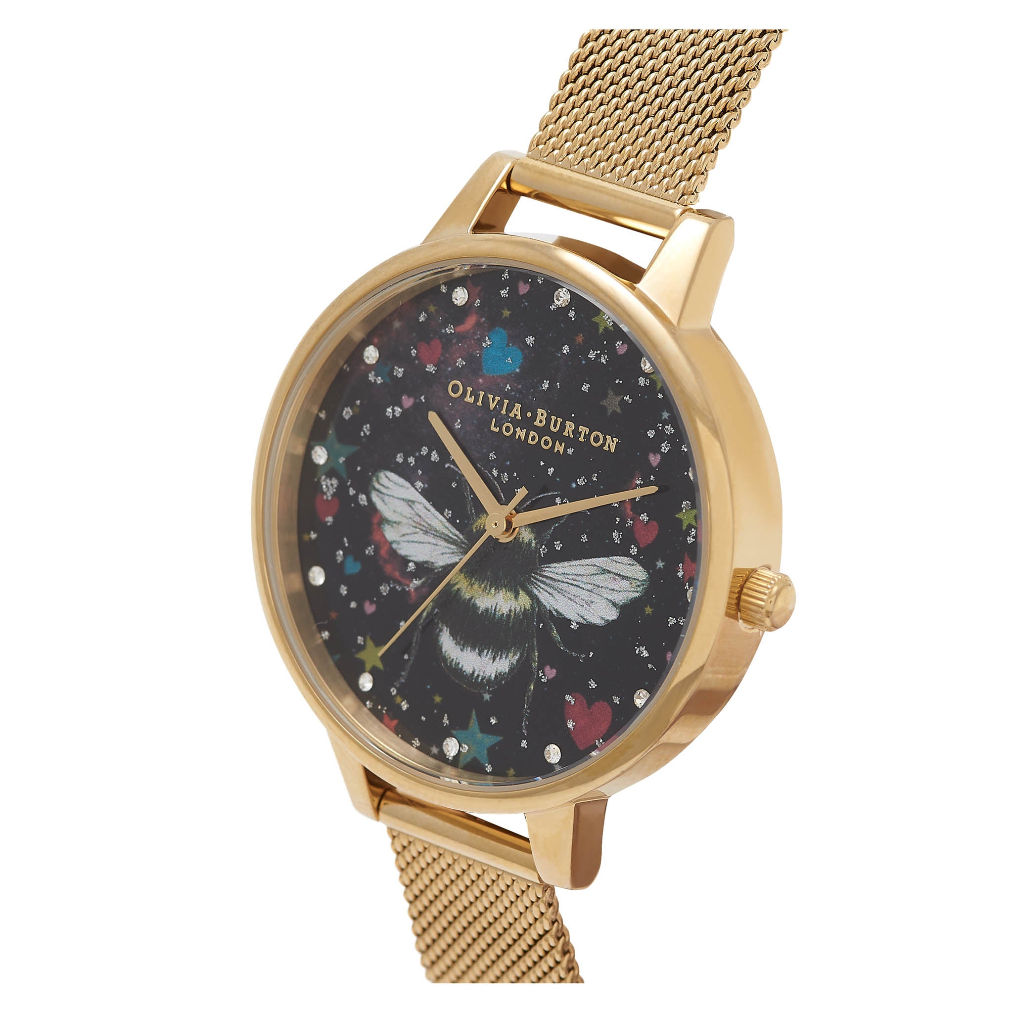 Olivia Burton Bee Demi Dial Gold Mesh Women's Watch - OB16WG85