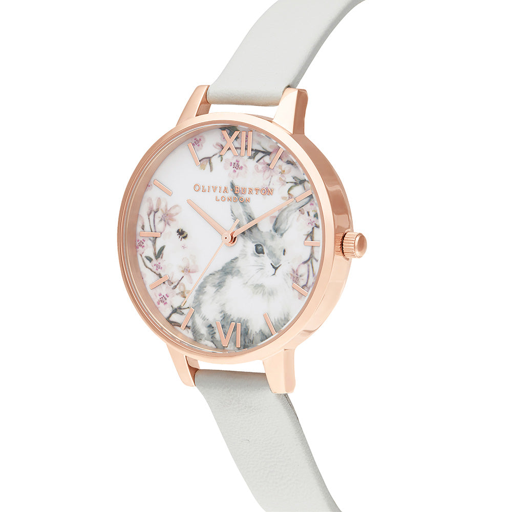 Olivia Burton Bunny Demi Vegan Grey & Rose Gold Ladies Watch - OB16WL72