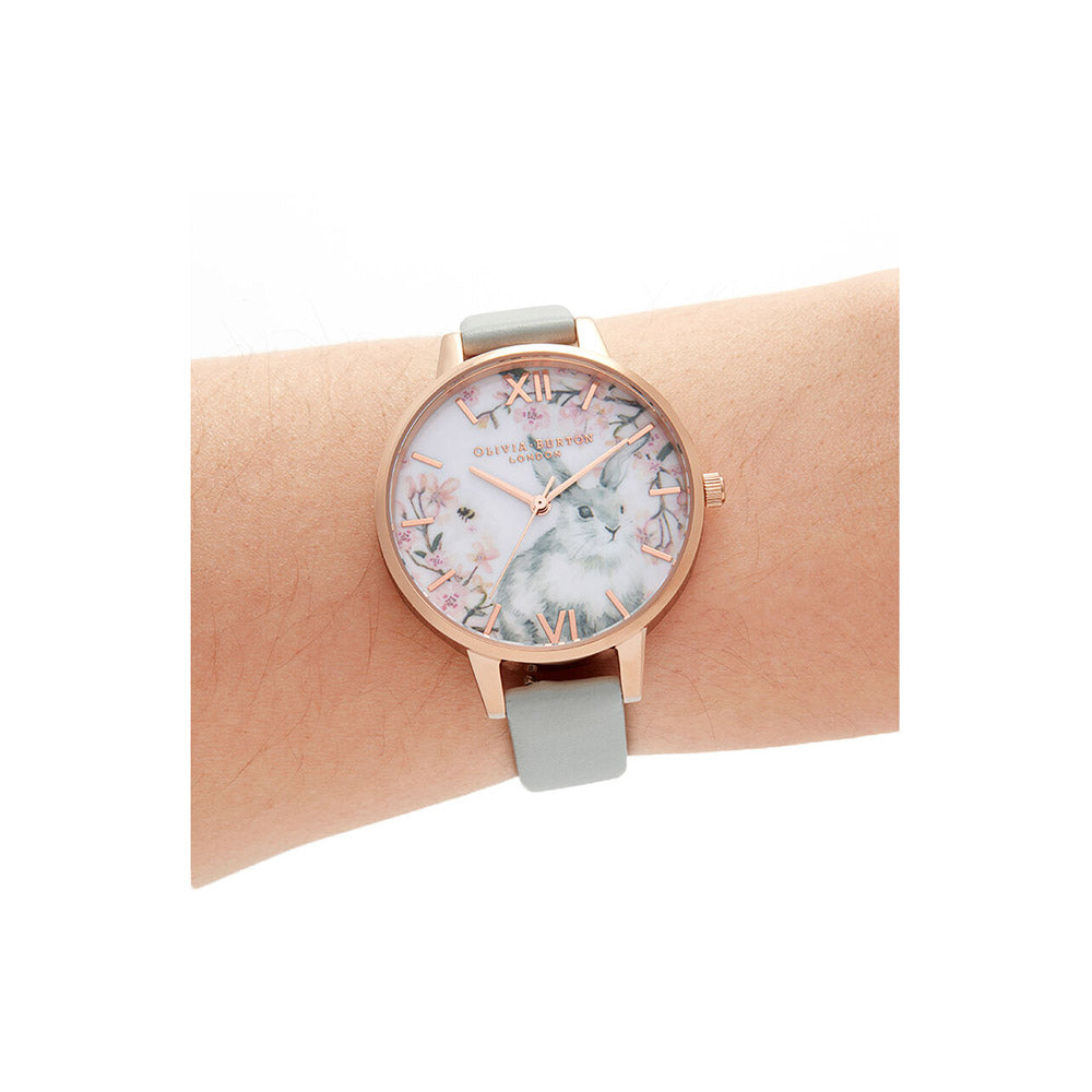 Olivia Burton Bunny Demi Vegan Grey & Rose Gold Ladies Watch - OB16WL72