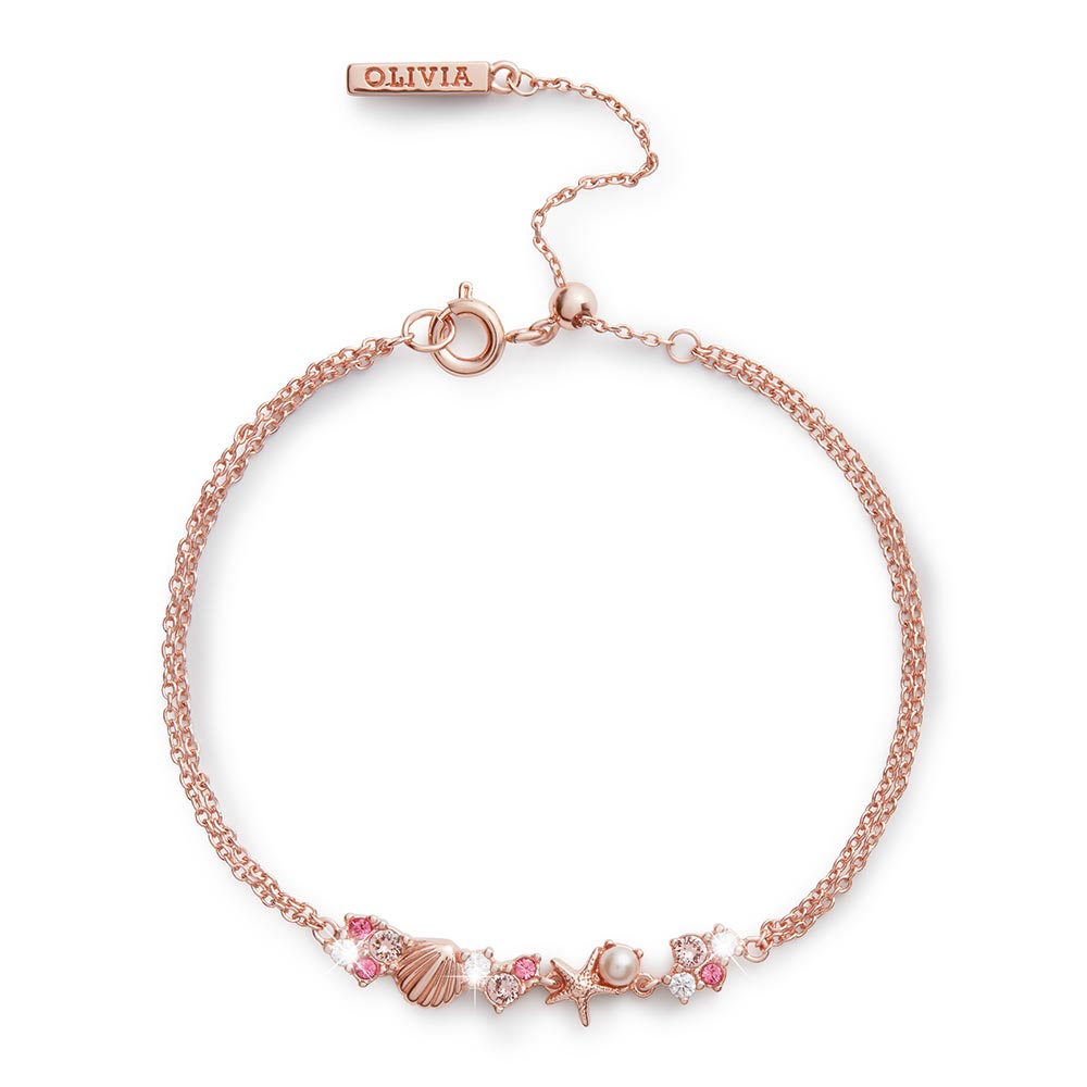 Olivia Burton Under The Sea Pearl Pink Leather Gift Set Women's Watch - OBGSET141