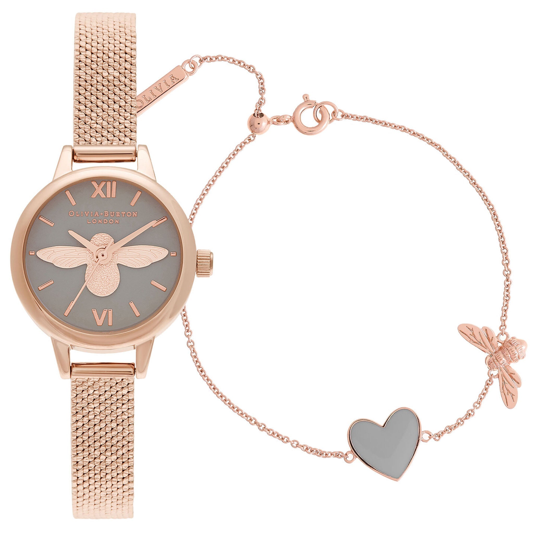 Olivia burton bee bracelet rose gold best sale