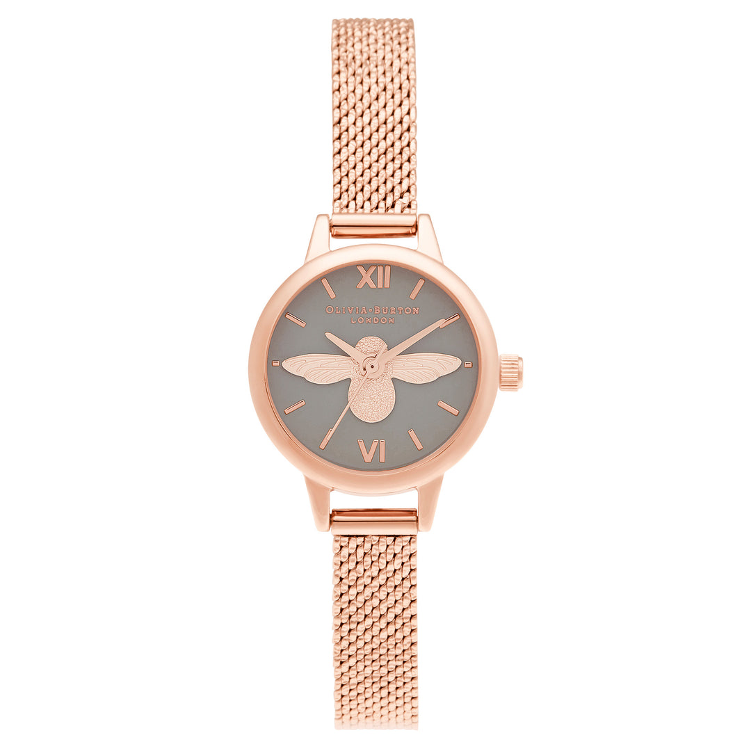 Olivia Burton You Have My Heart Rose Gold Mesh & Bracelet Giftset Women's Watch - OBGSET148