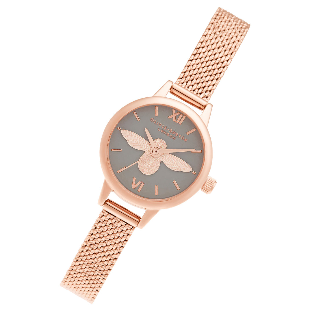 Olivia Burton You Have My Heart Rose Gold Mesh & Bracelet Giftset Women's Watch - OBGSET148