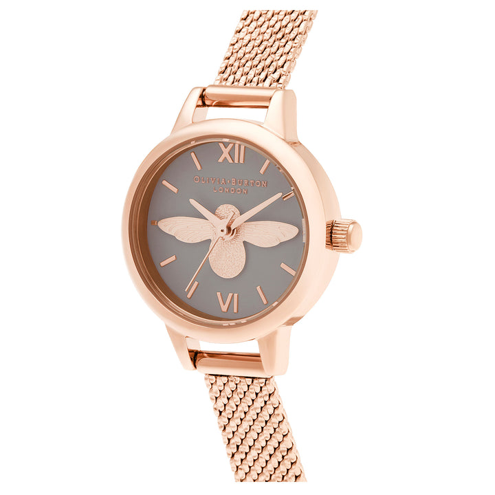 Olivia Burton You Have My Heart Rose Gold Mesh & Bracelet Giftset Women's Watch - OBGSET148