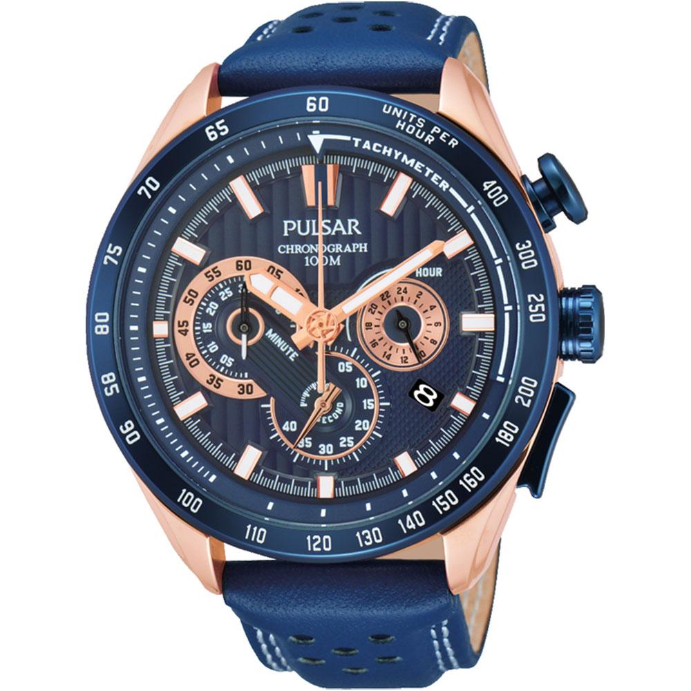 Pulsar Supercars Leather Men's Watch -  PU2080X