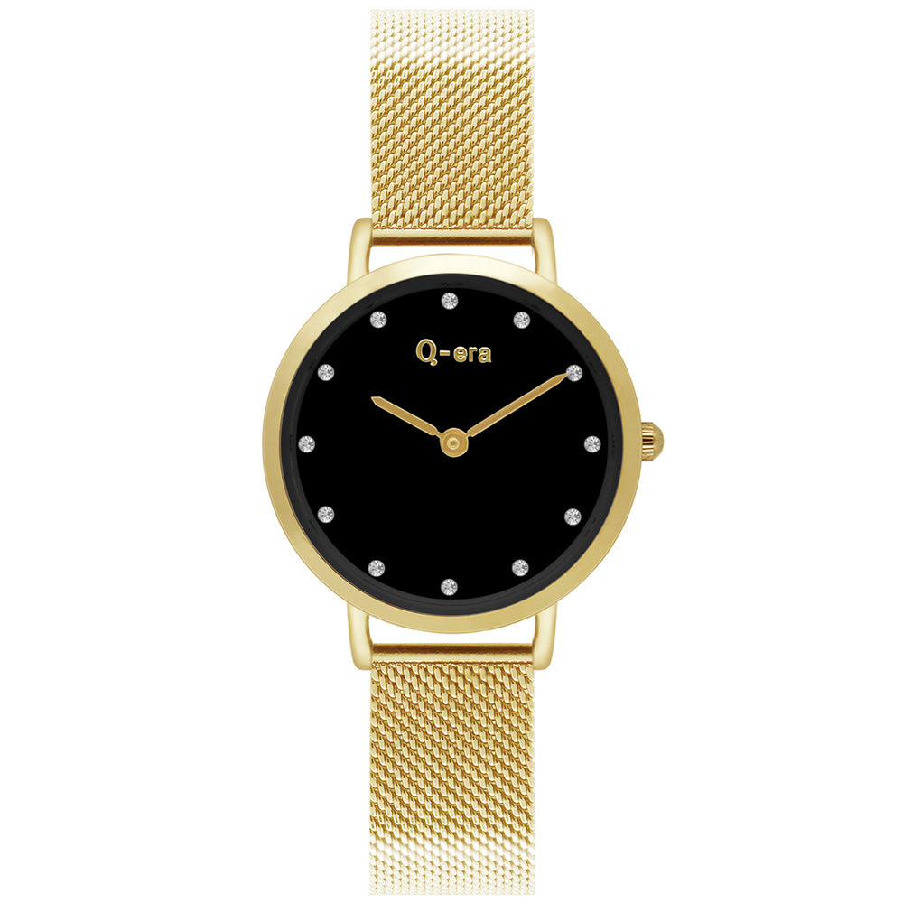 Q-Era Gold Mesh Women's  Watch - QV2803-70