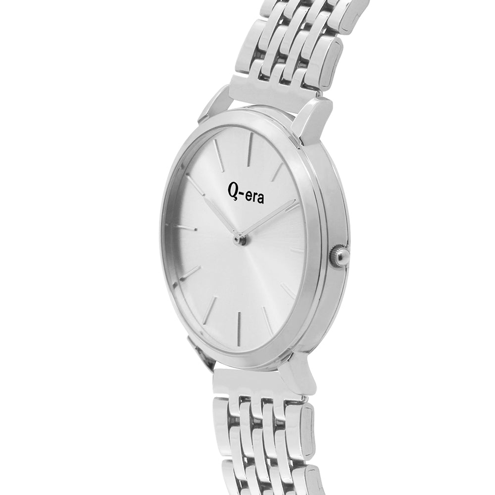 Q-Era Silver  Steel Men's Watch - QV2805-6