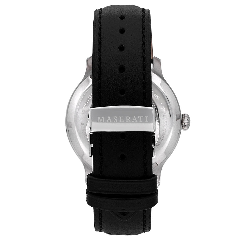 Maserati Epoca 42mm Automatic Skeleton Black Leather Men's Watch - R8821138001