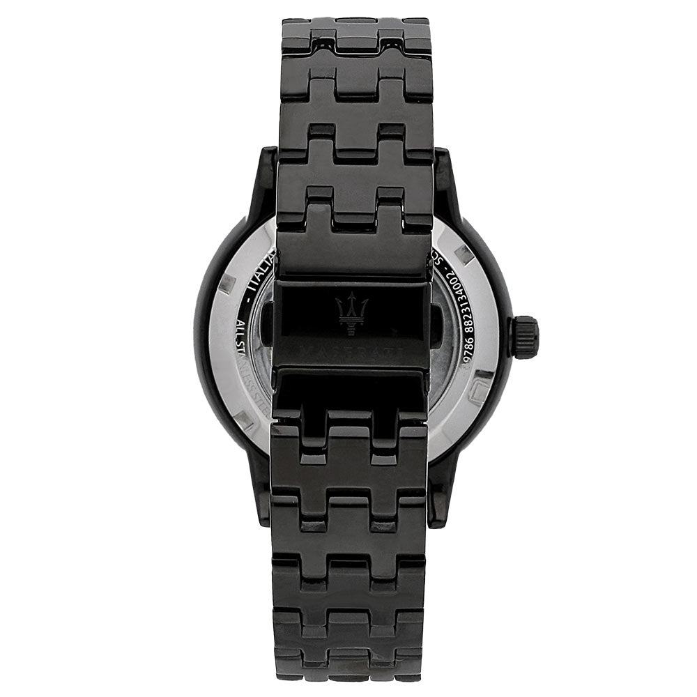 Maserati Granturismo 44mm Automatic Skeleton Black Steel Men's Watch - R8823134002