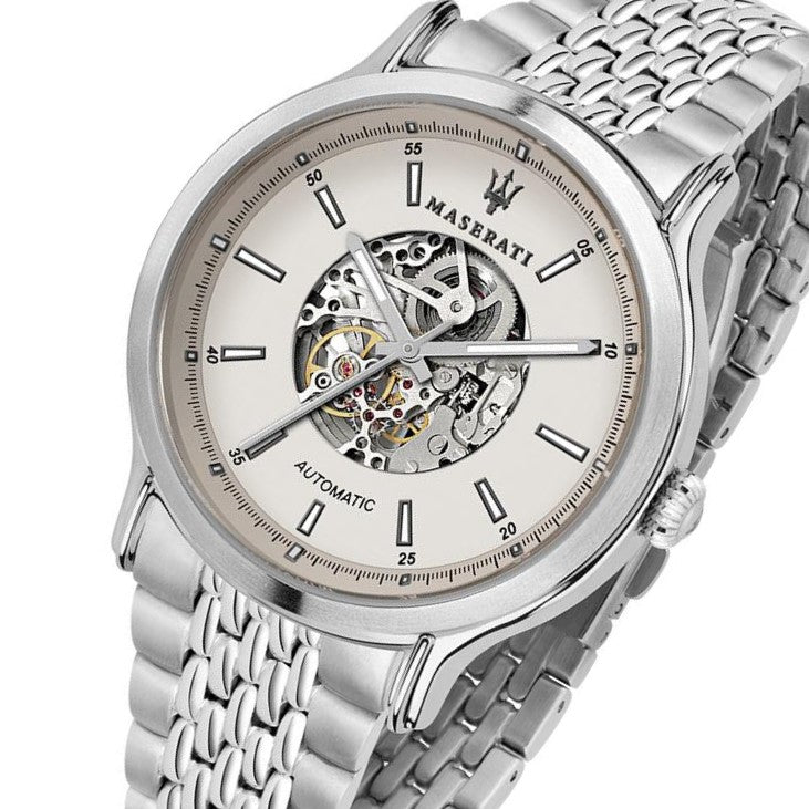 Maserati Epoca 42mm Automatic Skeleton Stainless Steel Men's Watch - R8823138001