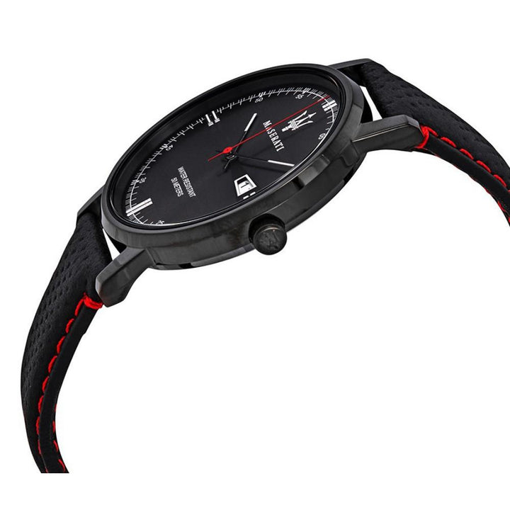 Maserati Eleganza Black Leather Men's Watch - R8851130001
