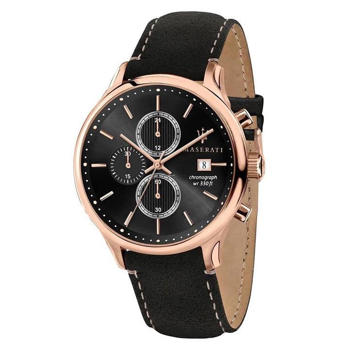 Maserati Gentleman Casual Black Leather Men's Watch - R8871636003