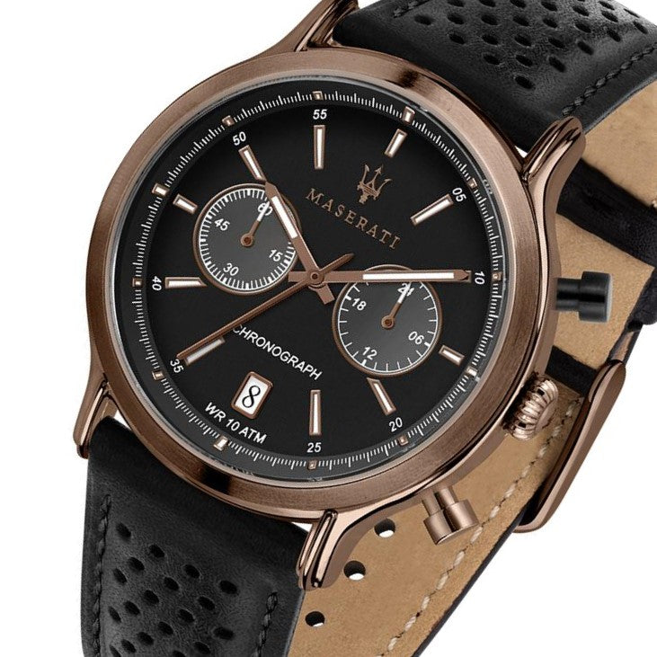 Maserati Epoca 42mm Black Leather Men's Watch - R8871638001