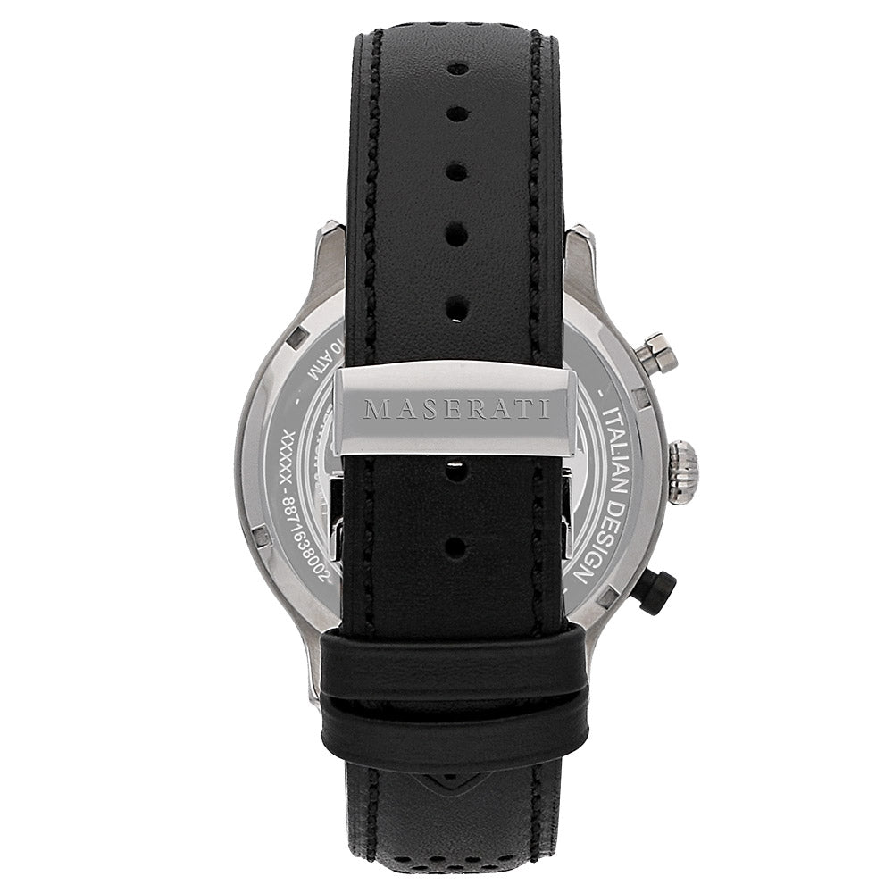 Maserati Epoca Limited Edition 42mm Black Leather Men's Watch & Keychain Set - R8871638002
