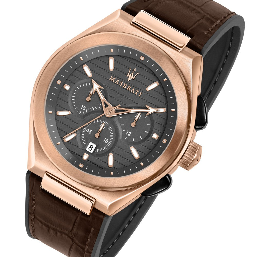 Maserati Triconic Men's Rose Gold Watch - R8871639003