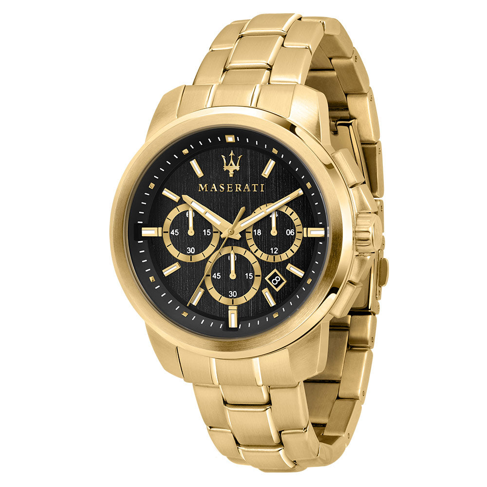 Maserati Successo 44mm Gold Steel Men's Watch - R8873621013