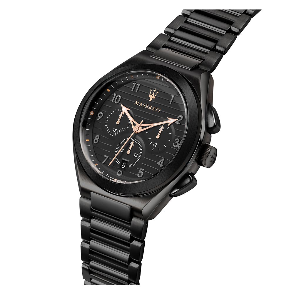 Maserati Triconic Black Steel Men's Watch - R8873639003