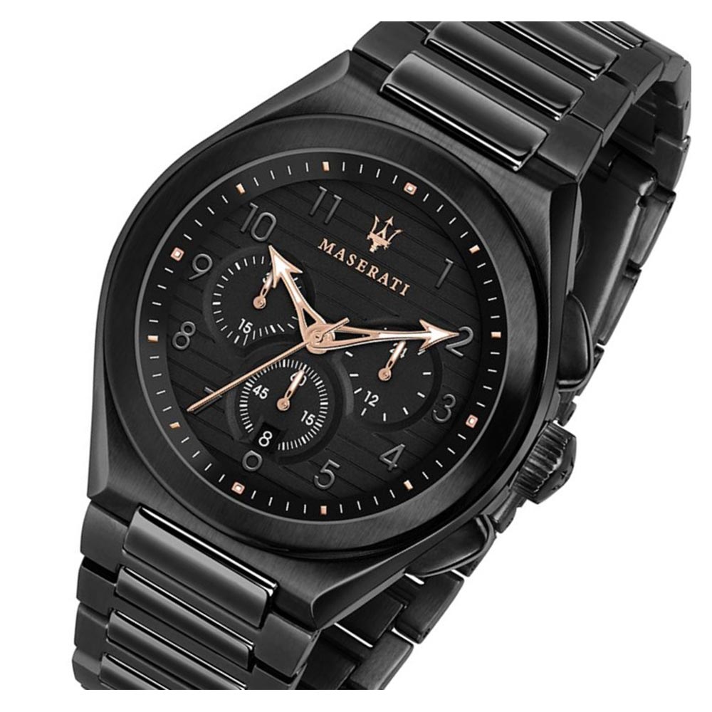 Maserati Triconic Black Steel Men's Watch - R8873639003