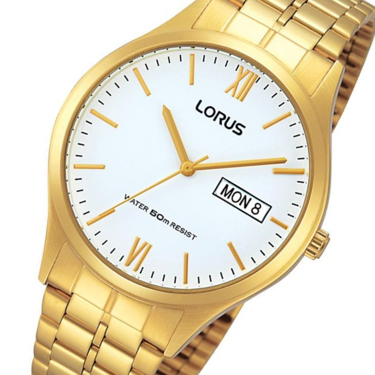 Lorus Gold Toned Stainless Steel Men's Watch - RXN02DX-9