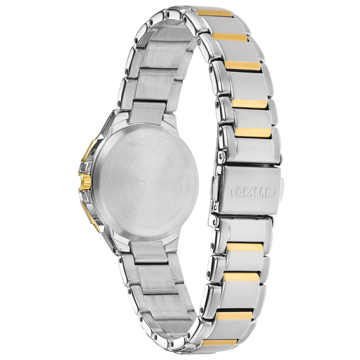 Citizen Ladies Diamond Eco-Drive Gold & Silver Stainless Steel Watch - EW2464-55A