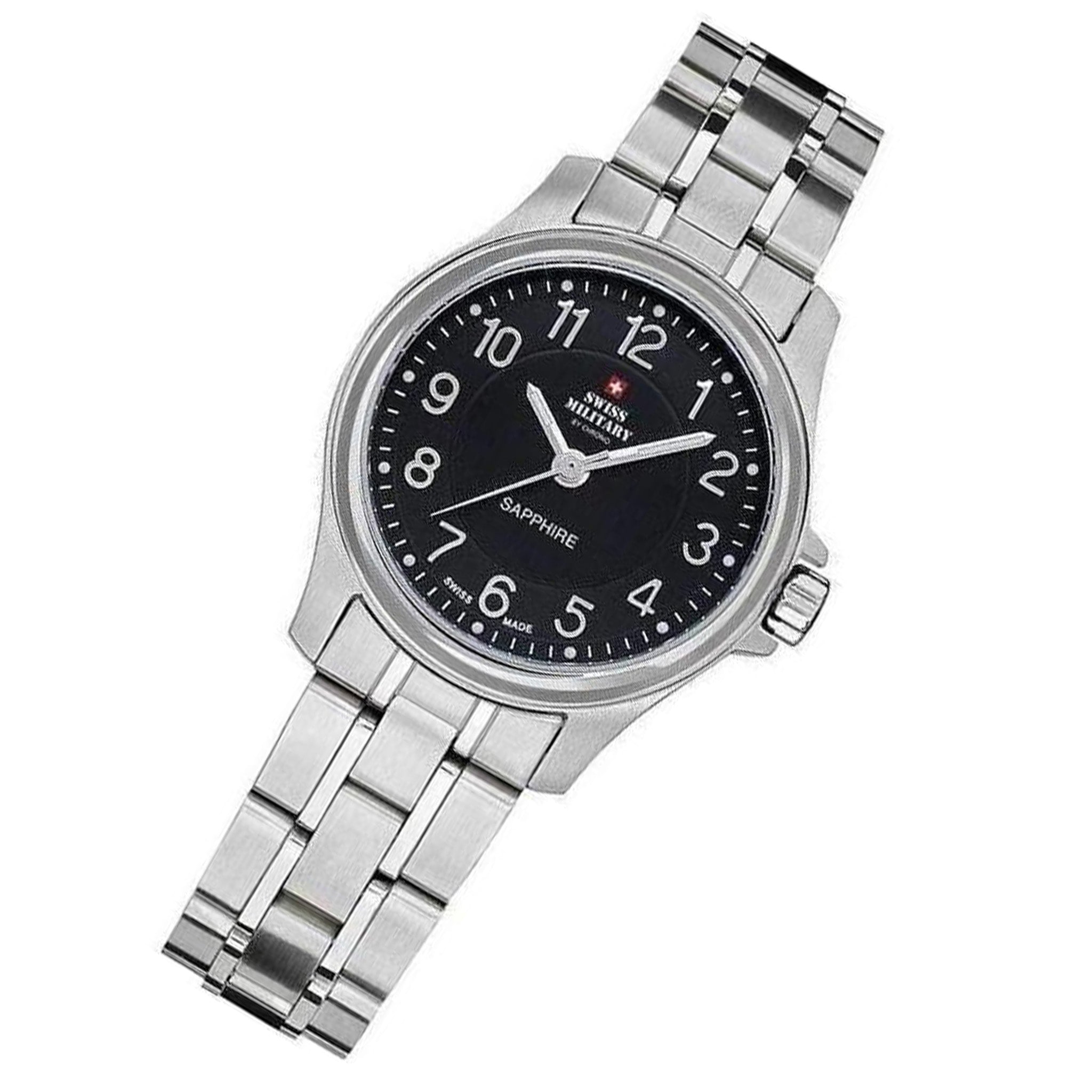 Swiss Military Stainless Steel Black Dial Women's Watch - SM30138.01