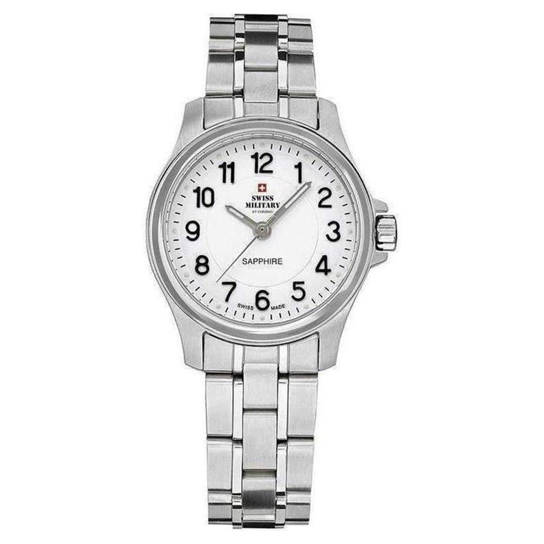 Swiss Military Stainless Steel White Dial Women's Watch - SM30138.02
